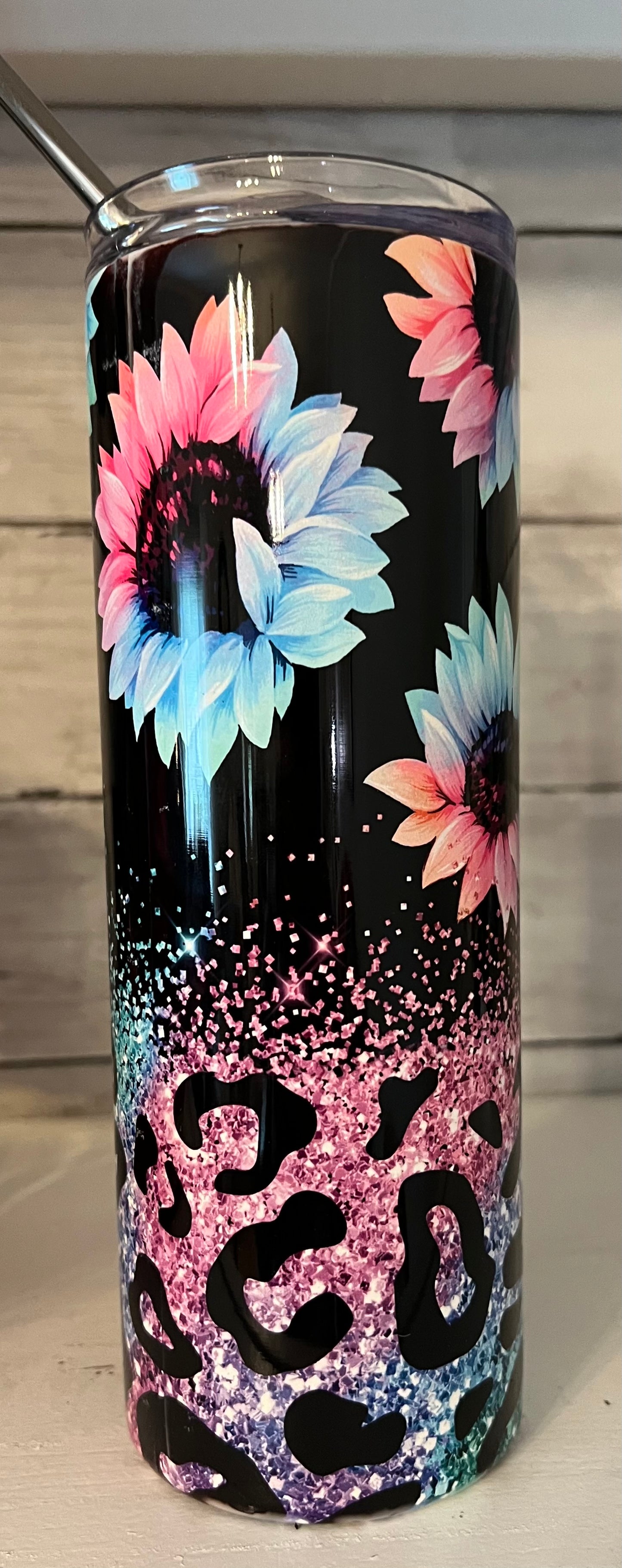 Sunflower Cheetah  20 oz Tumbler