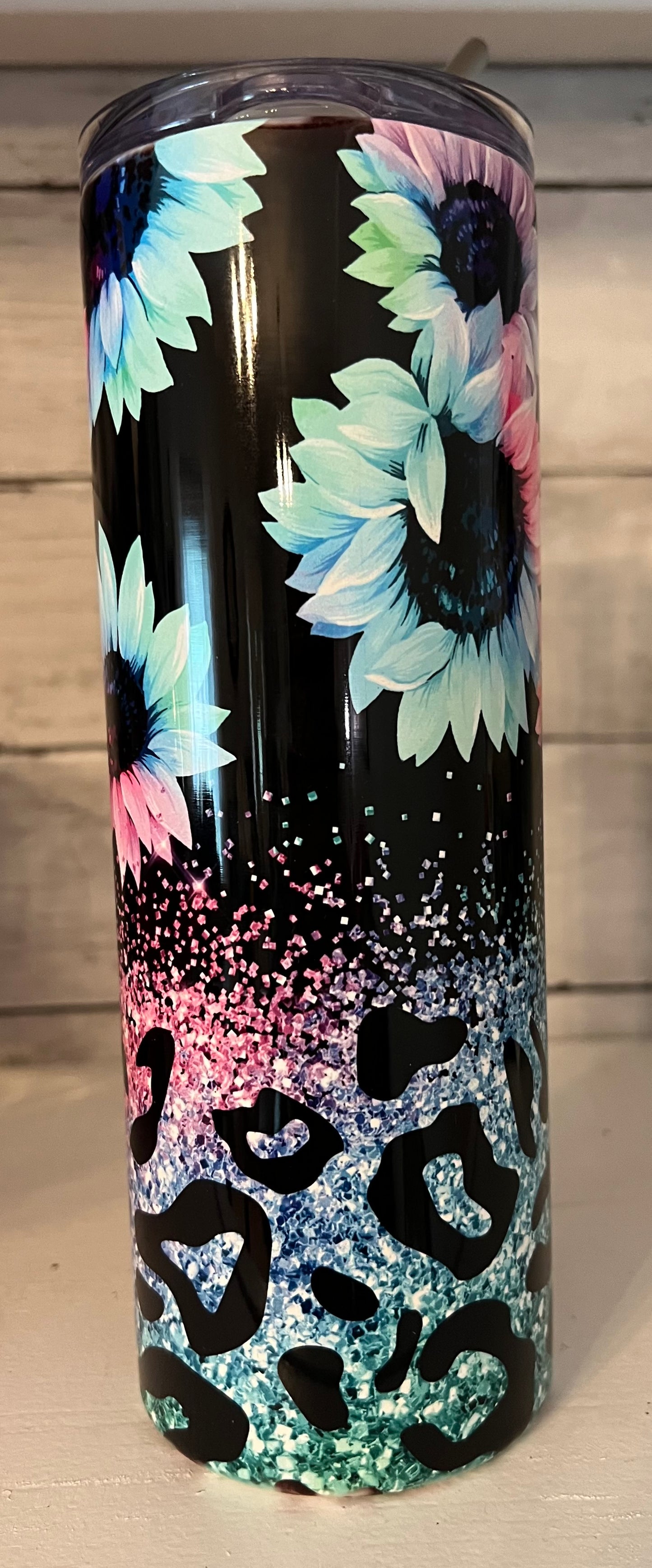 Sunflower Cheetah  20 oz Tumbler