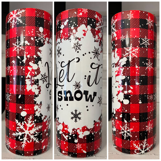 Let it Snow Christmas 20 oz Tumbler