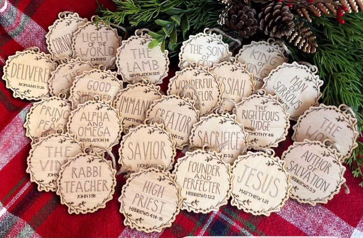 25 Names of Jesus Ornaments