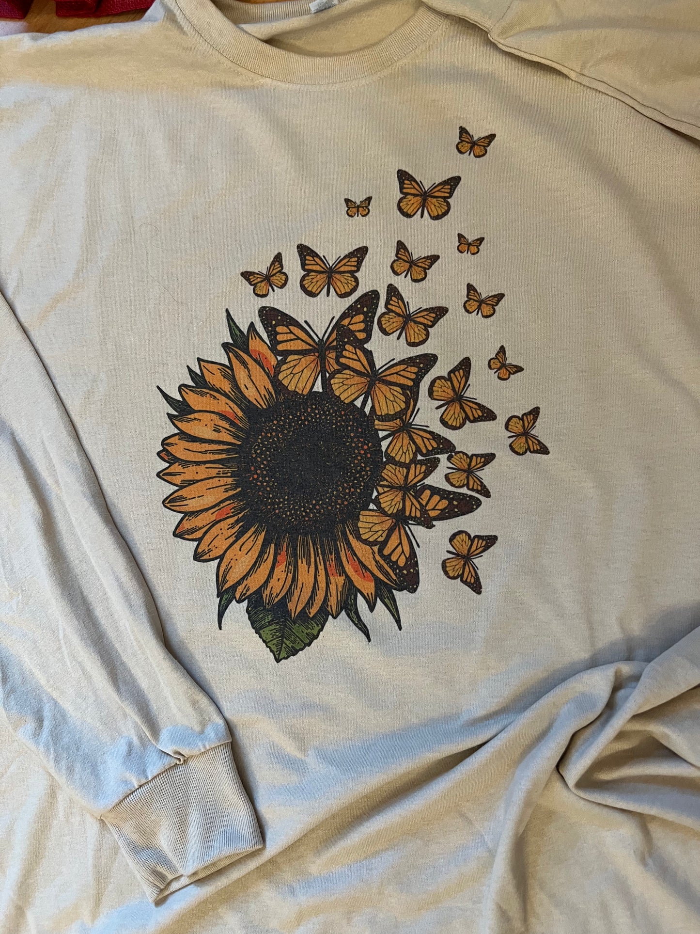 Sunflower Butterfly Tee