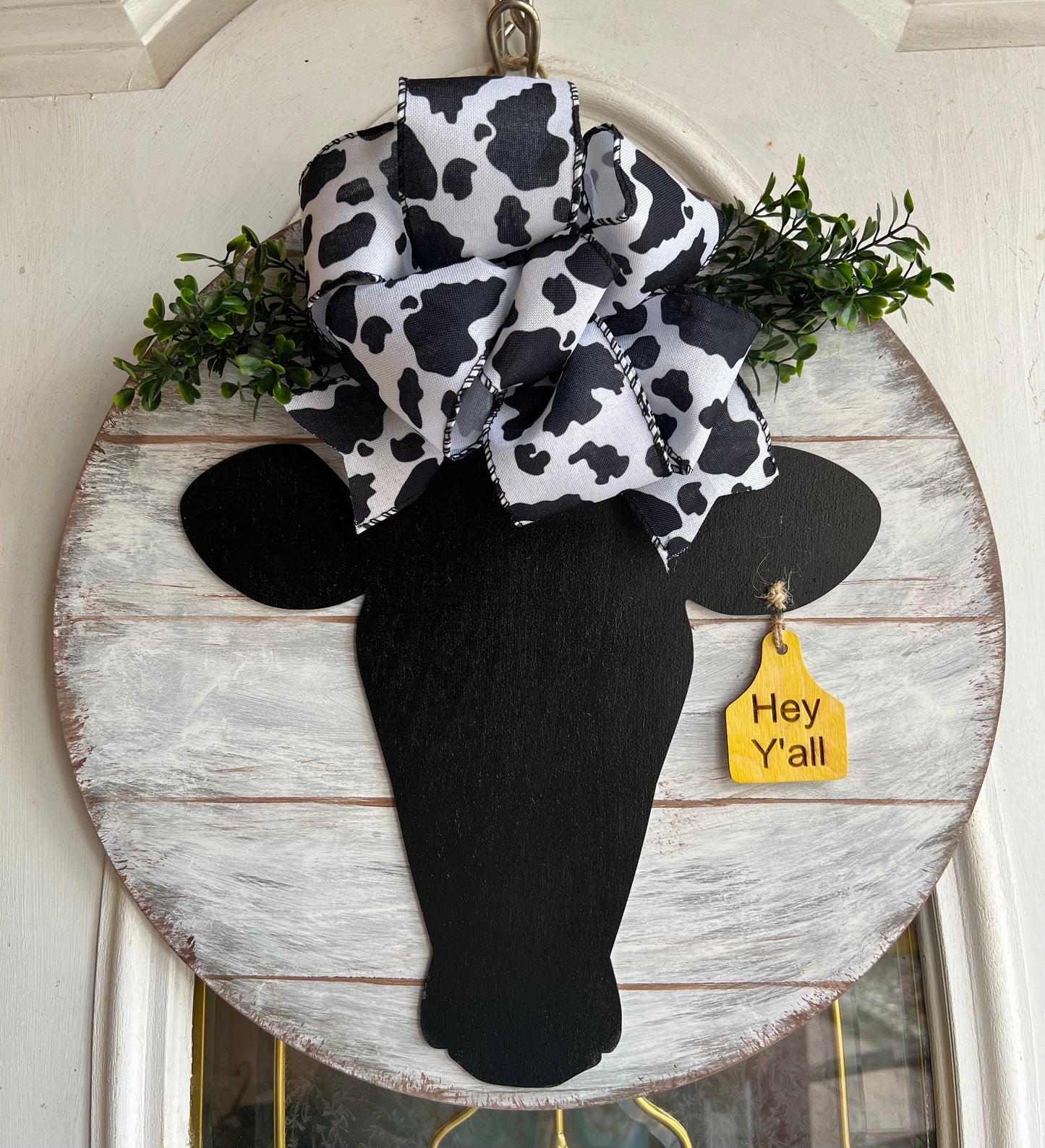 Cow Head w/tag Door Round