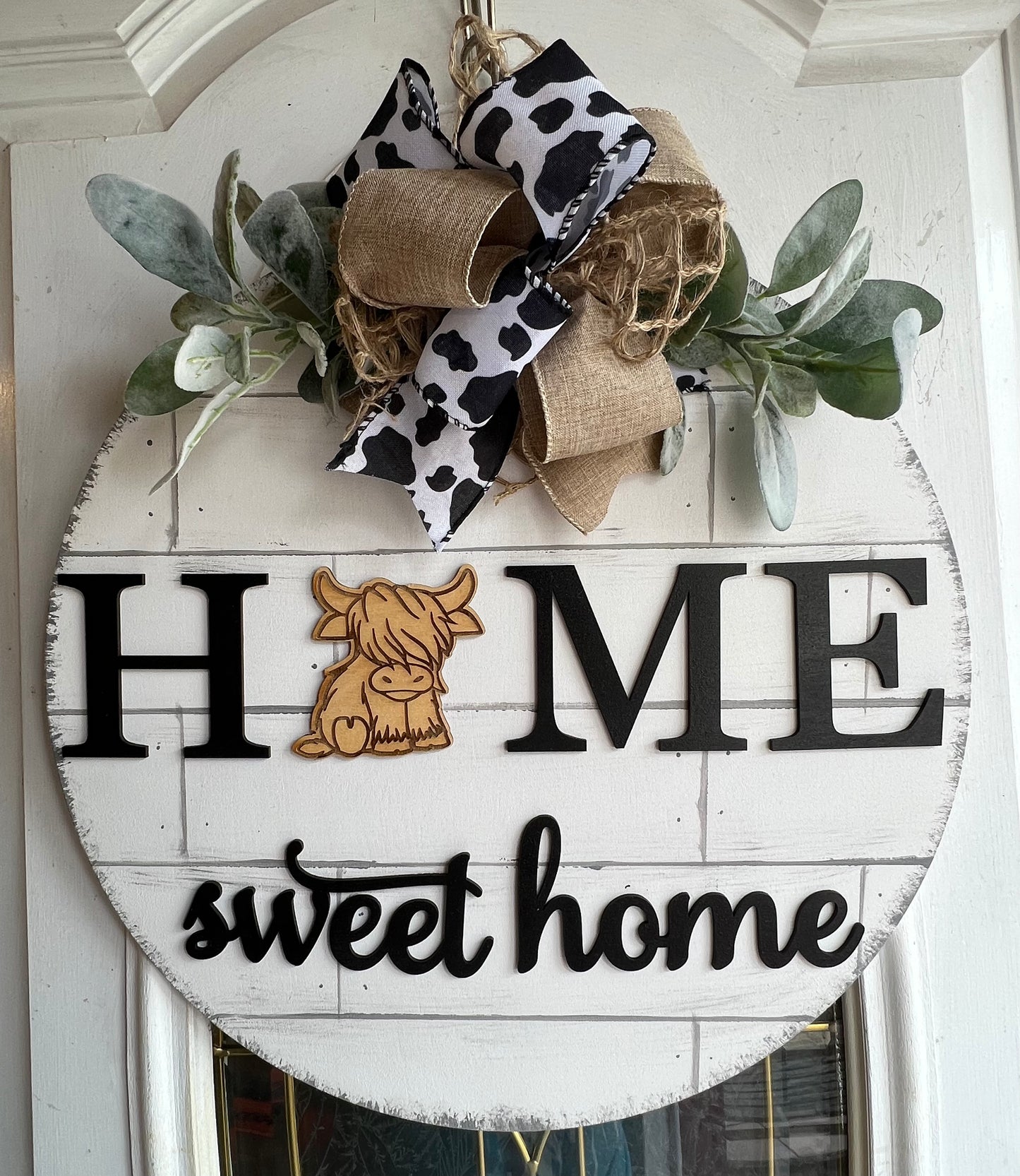 Highland Cow Home Door Decor