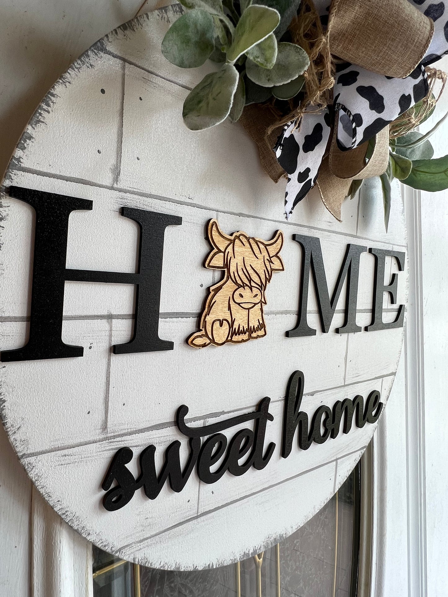 Highland Cow Home Door Decor